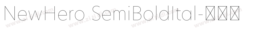 NewHero SemiBoldItal字体转换